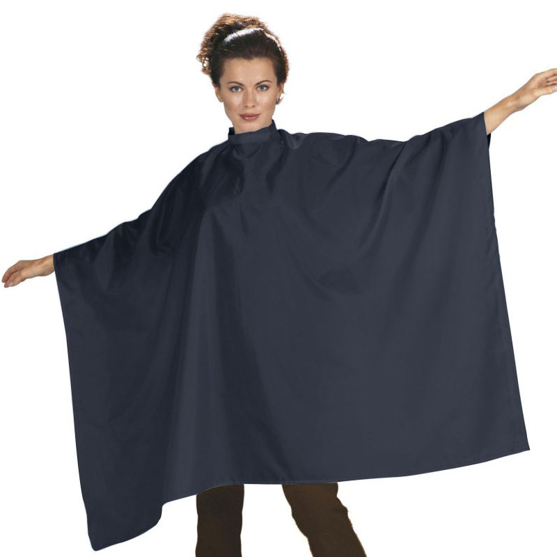 Peignoir cape noir nylon 130 x 140cm